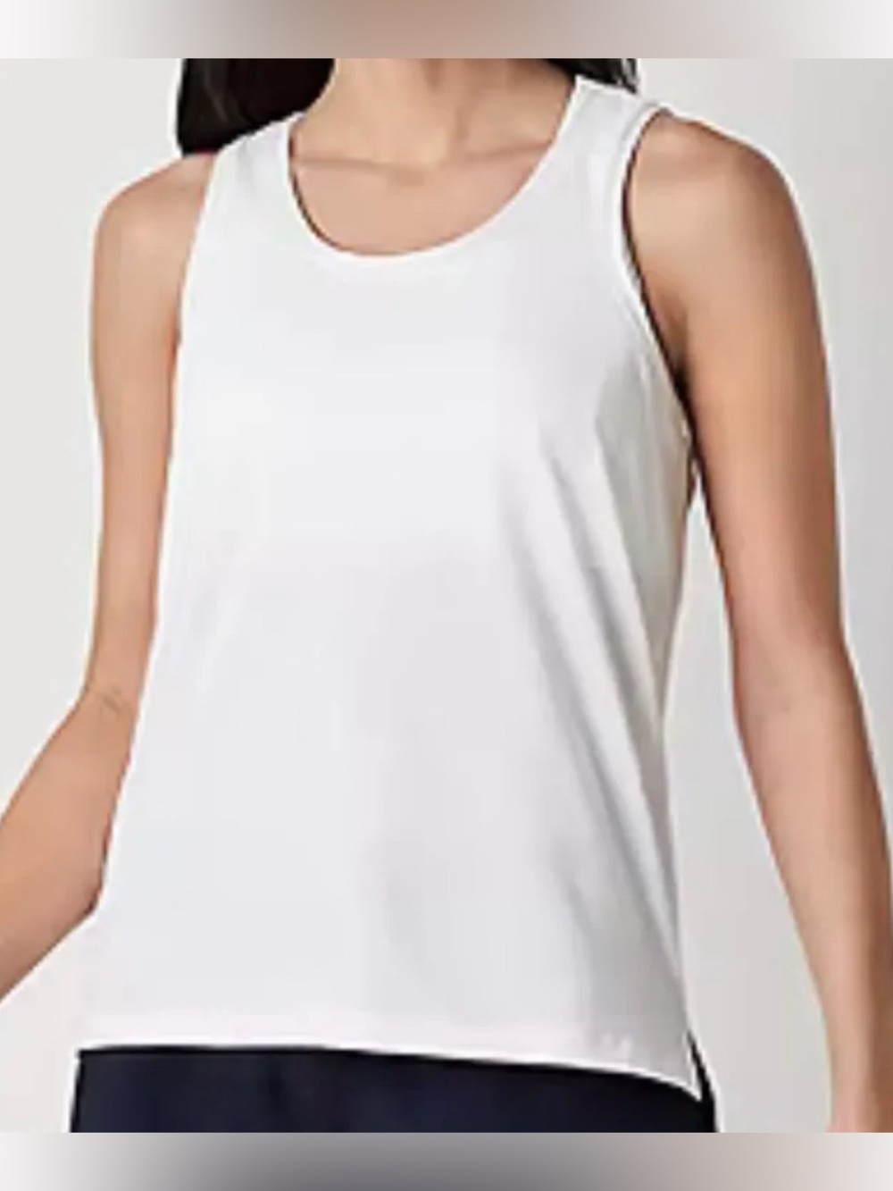 NWT Xersion White Mesh Womens U Neck Sleeveless Tank Top